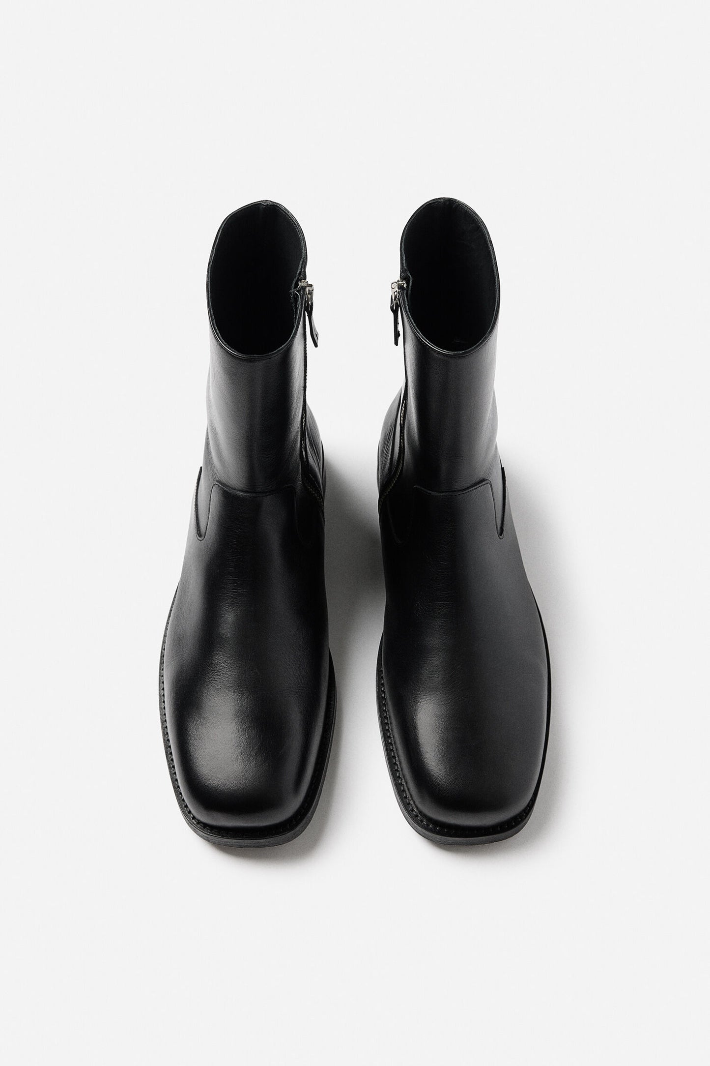 LEATHER ANKLE BOOTS