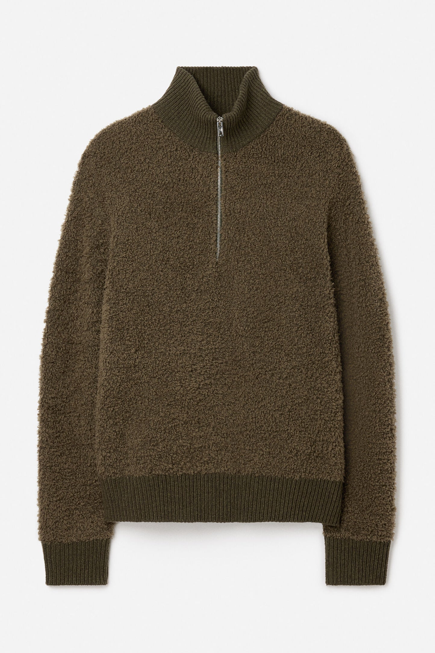 FLUFFY HALF ZIP SWEATER