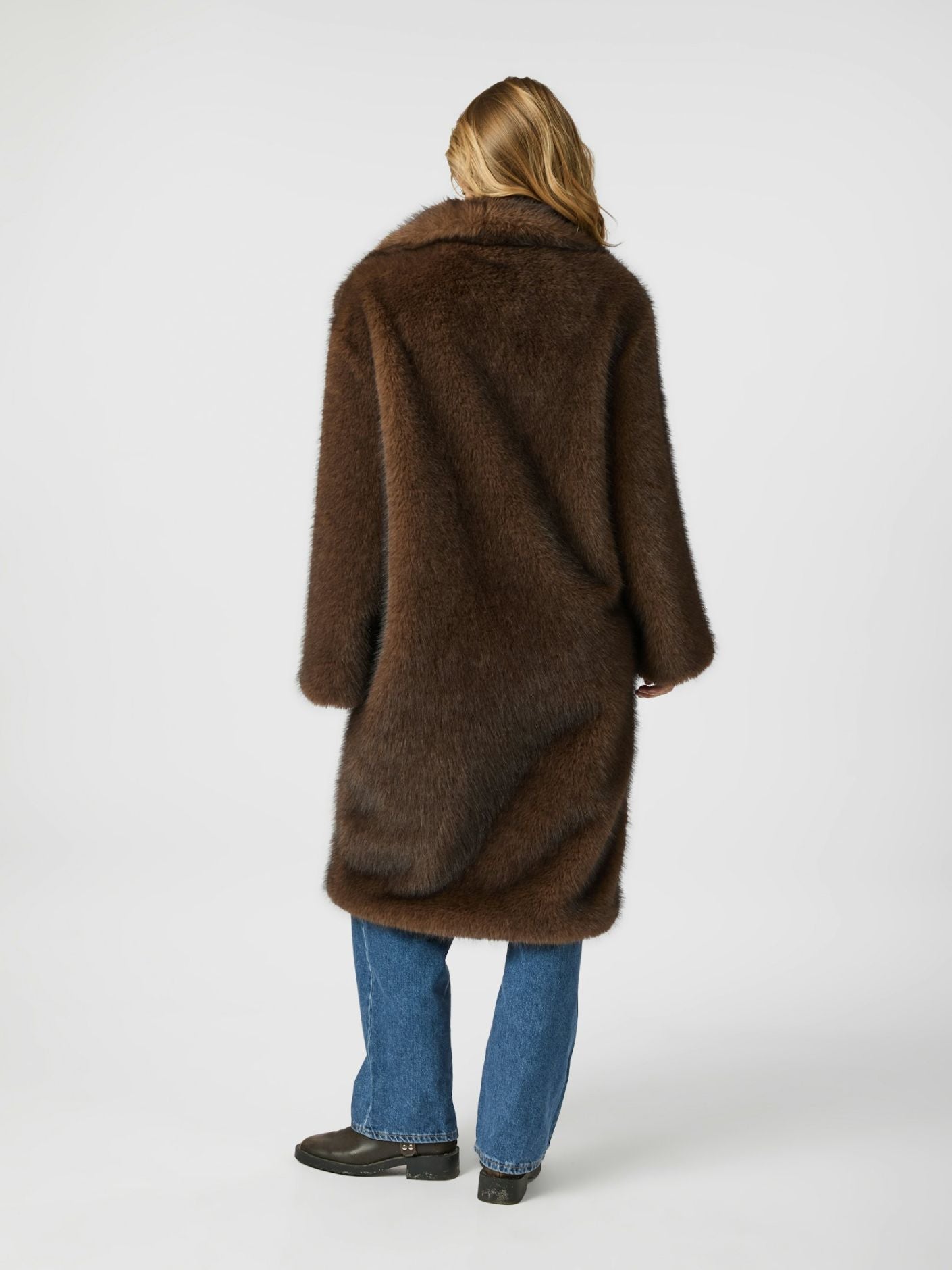 STEPHANIE FAUX FUR LONG JACKET