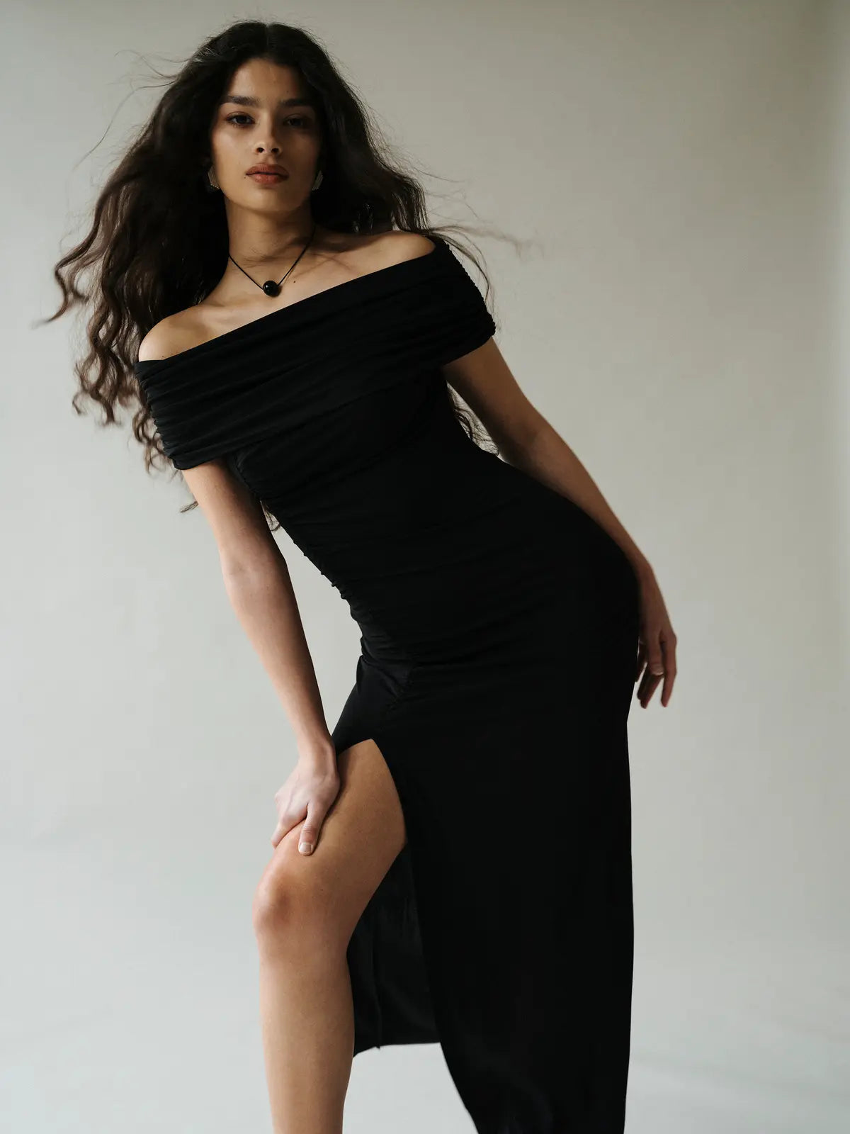 OFF-SHOULDER DRESS
