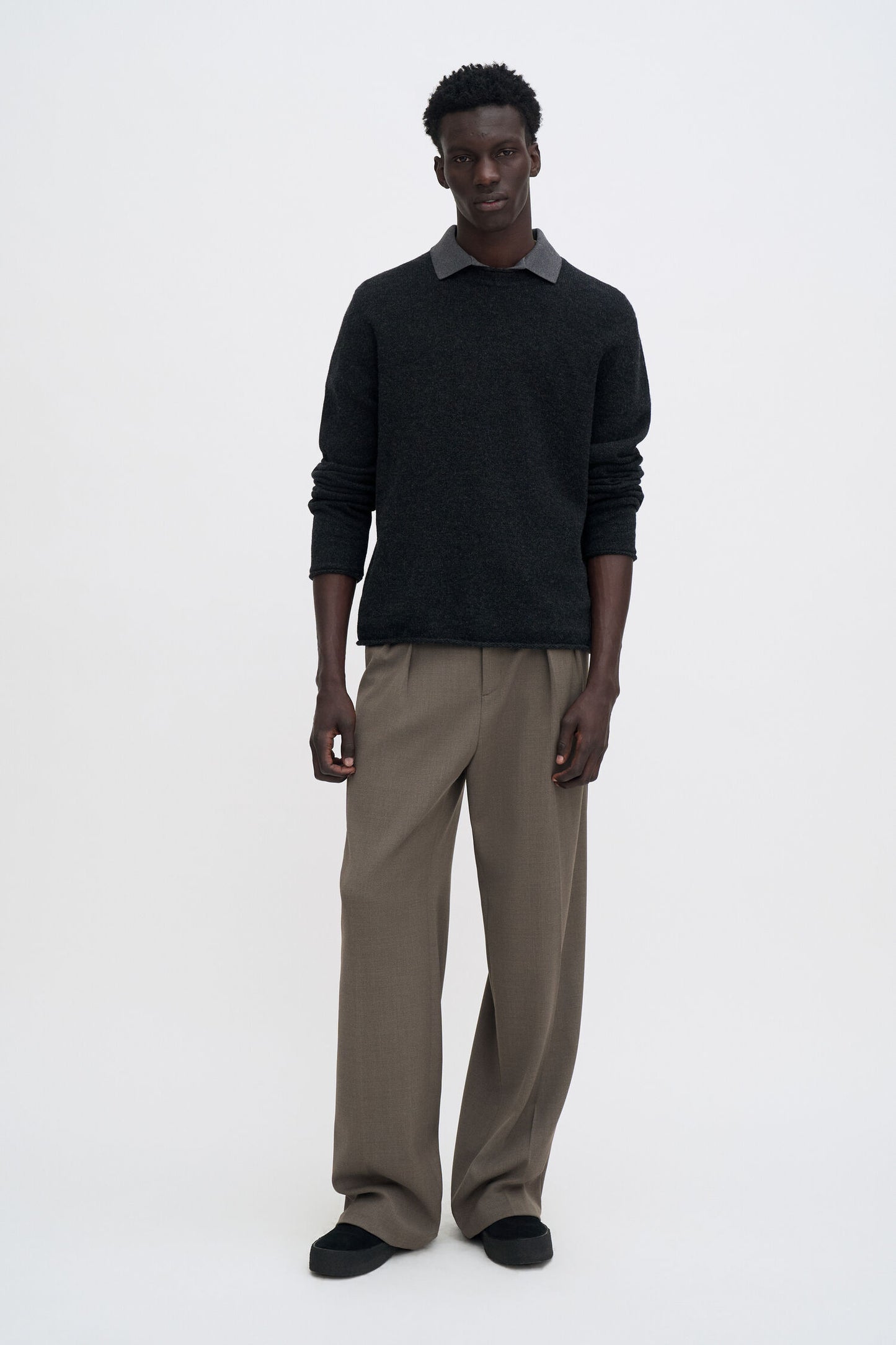 ROLLED HEM SWEATER