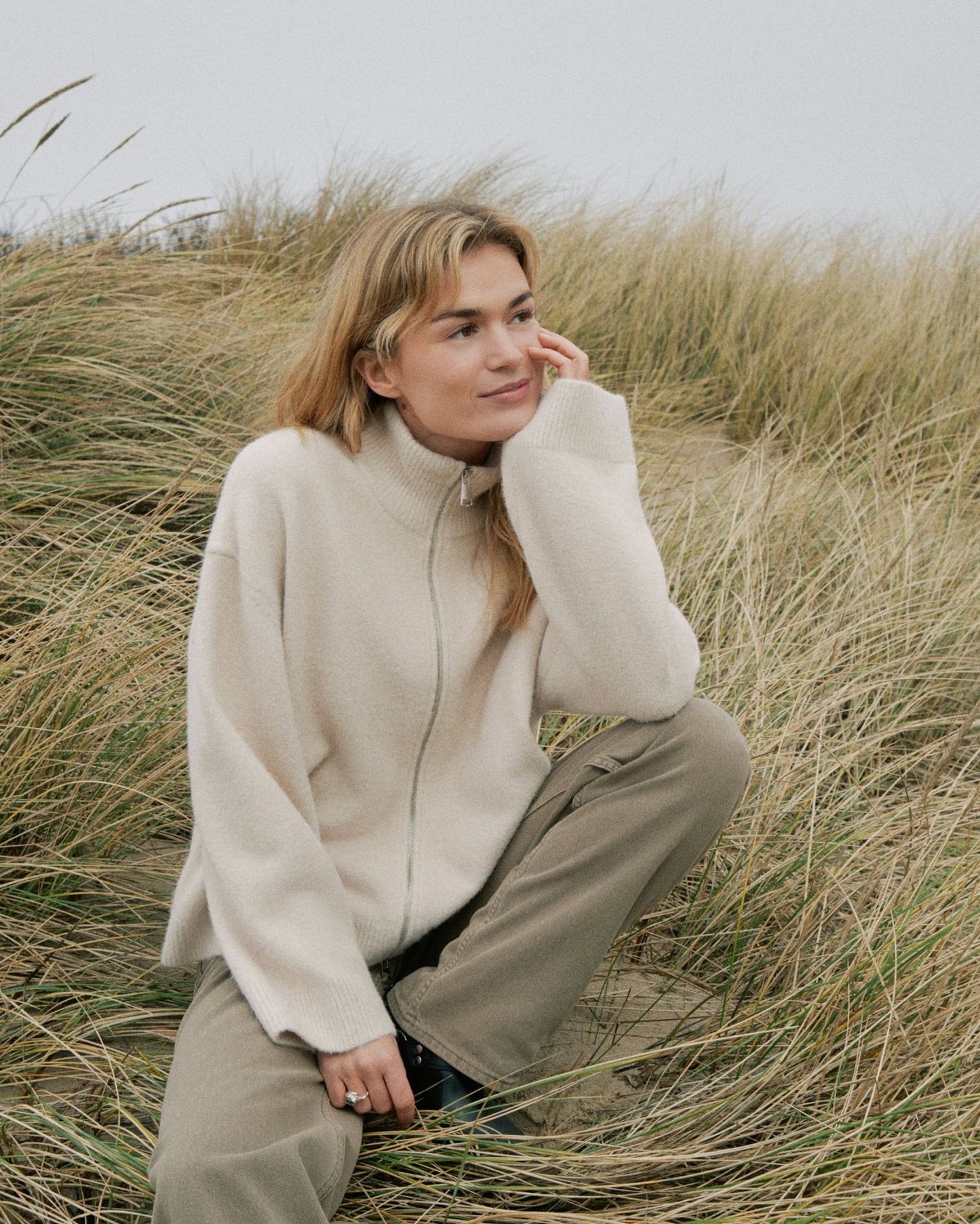 ASLEY ZIP KNIT CARDIGAN