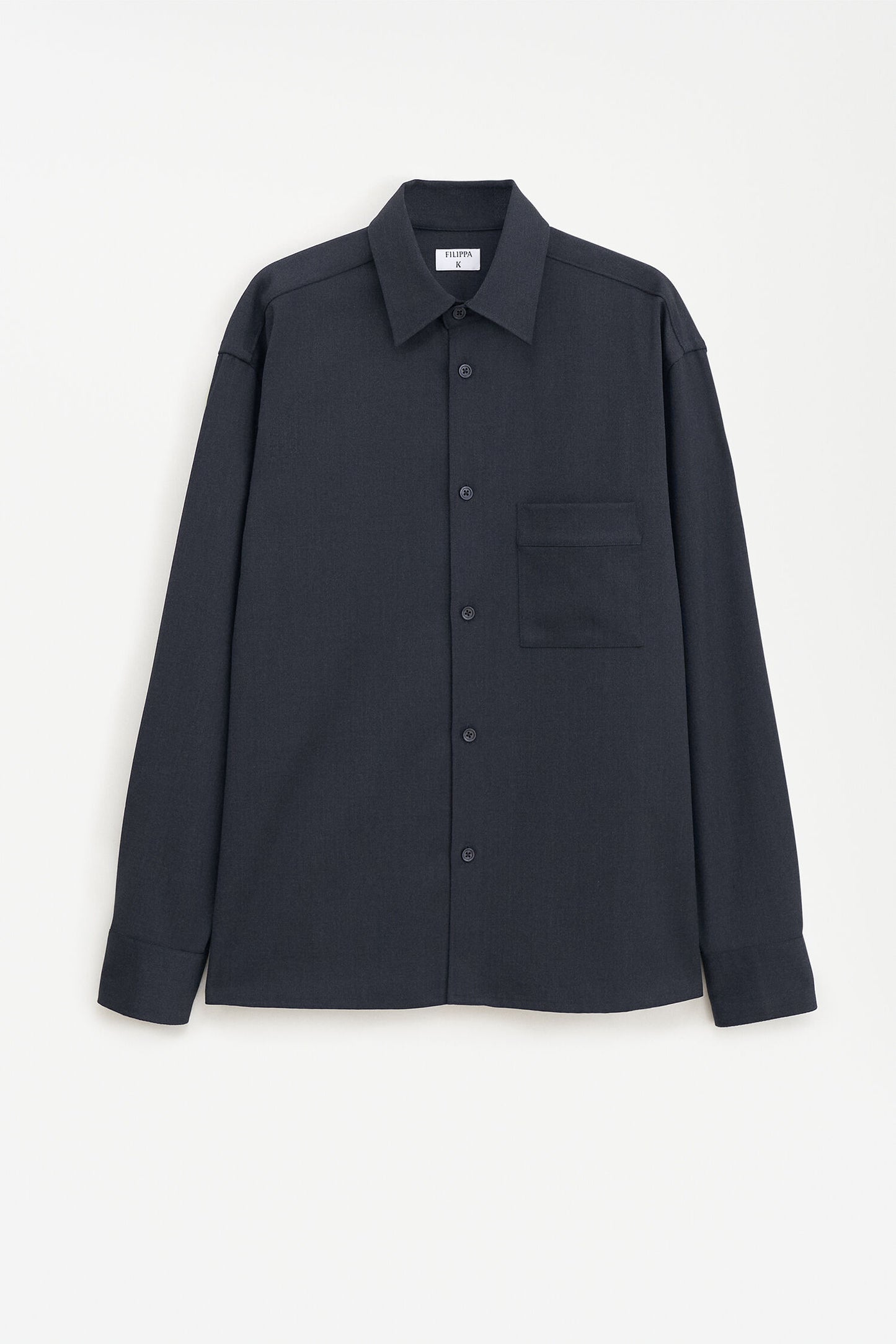 BOXY WOOL TWILL SHIRT