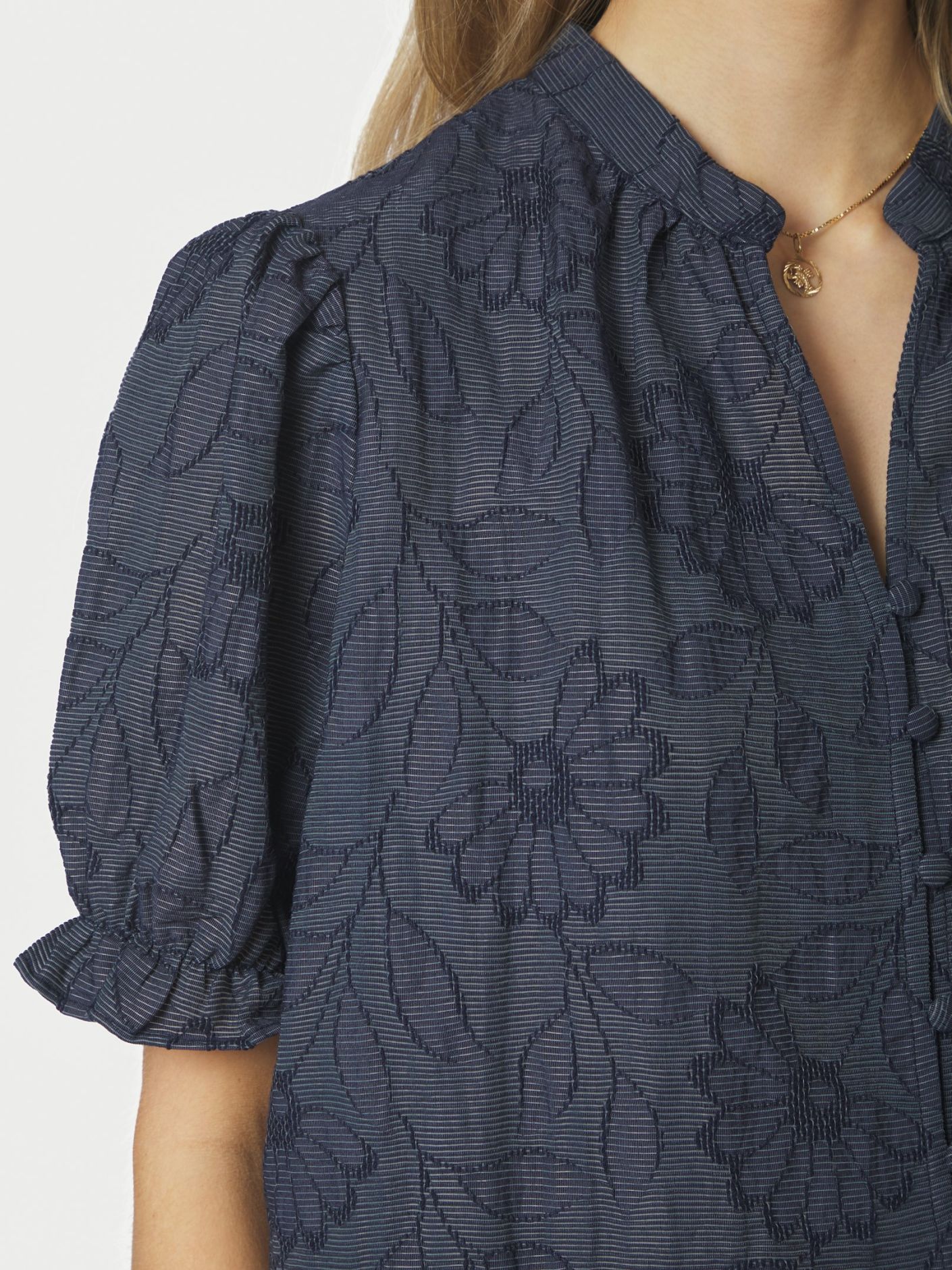 ZIKA FLOWER STRIPE BLOUSE