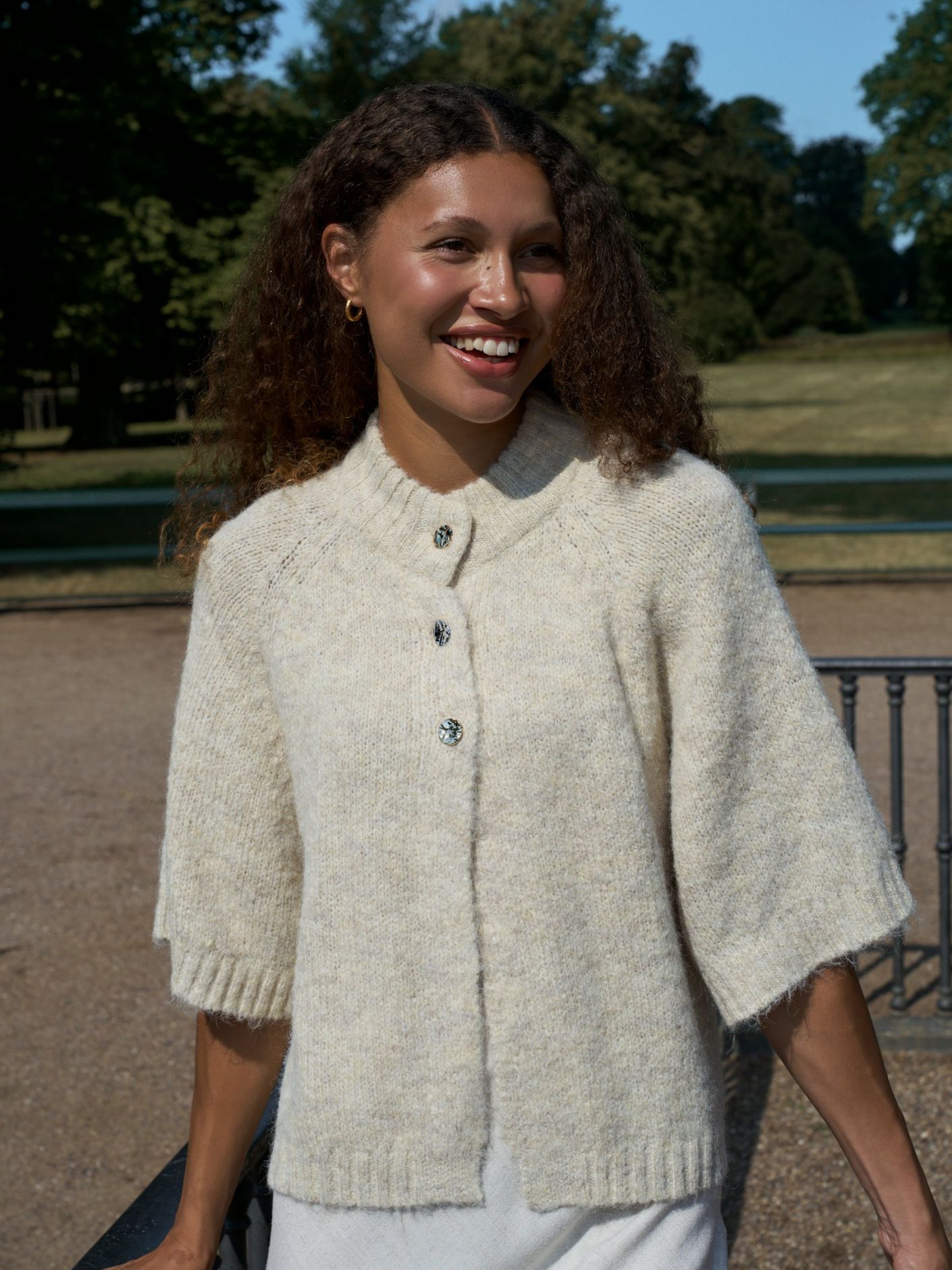BENUTA FLUFFY KNIT CARDIGAN