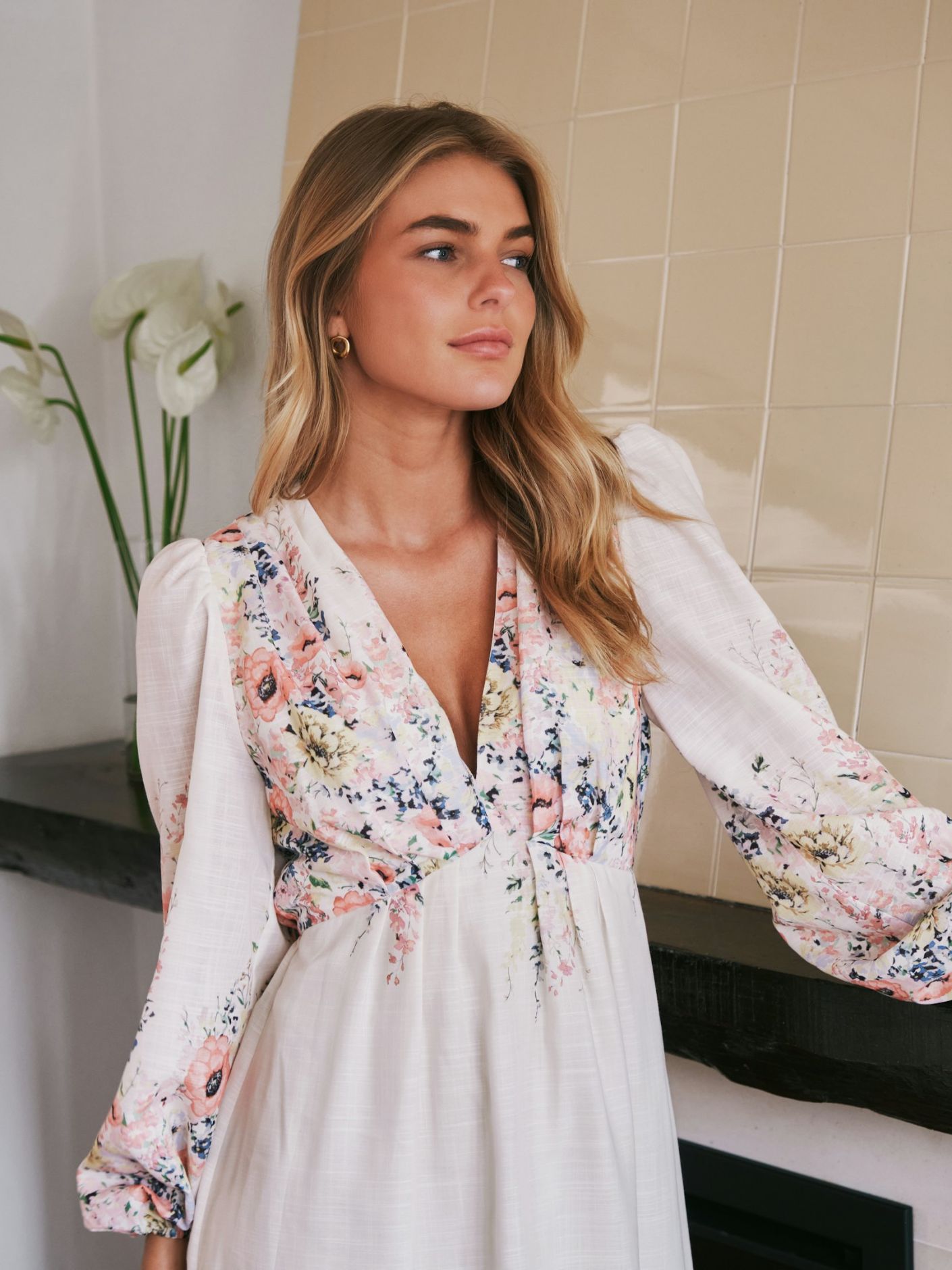 SILFI FLOWER PRINT DRESS