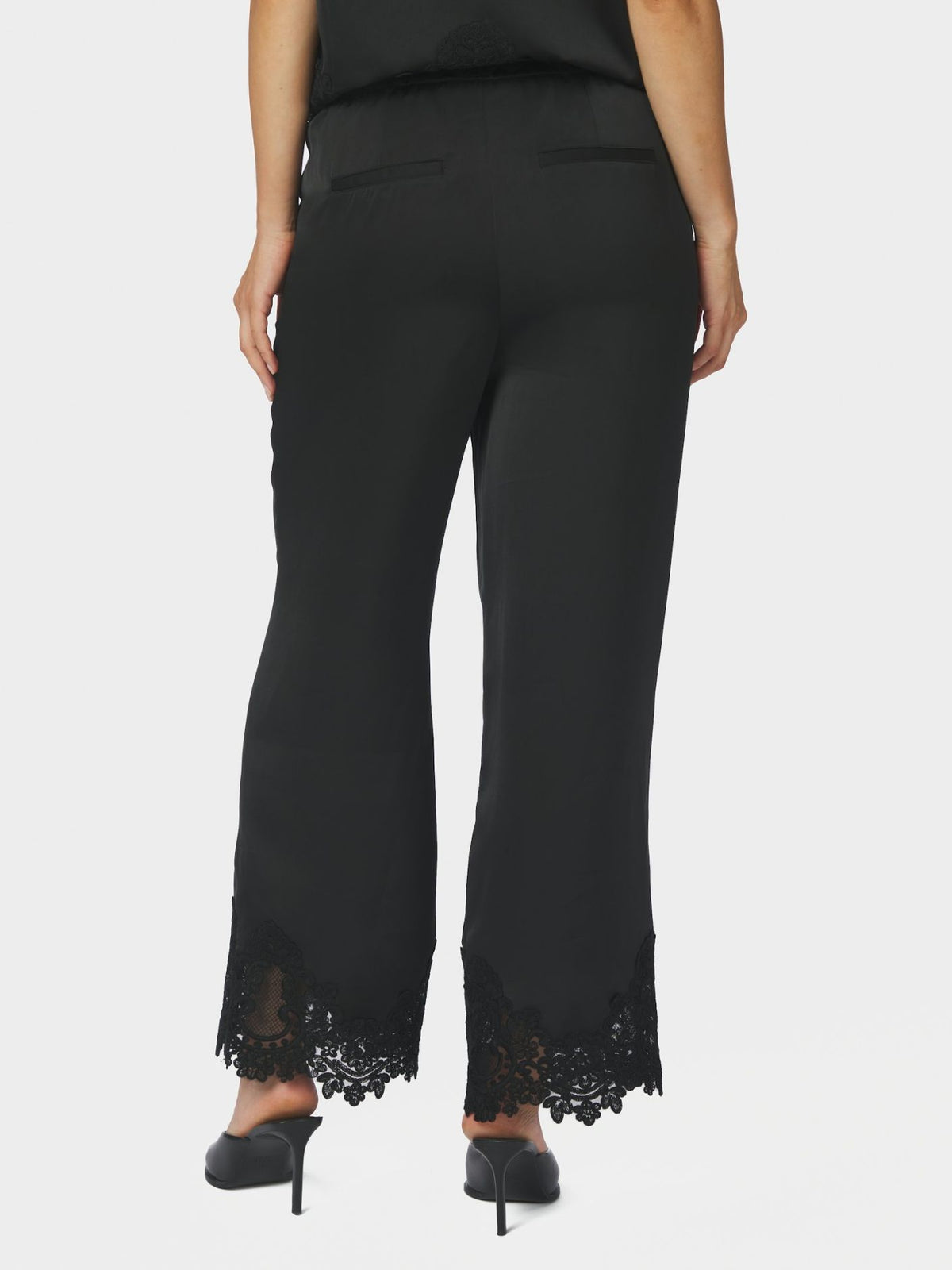 EMERY HEAVY SATEEN LACE PANTS