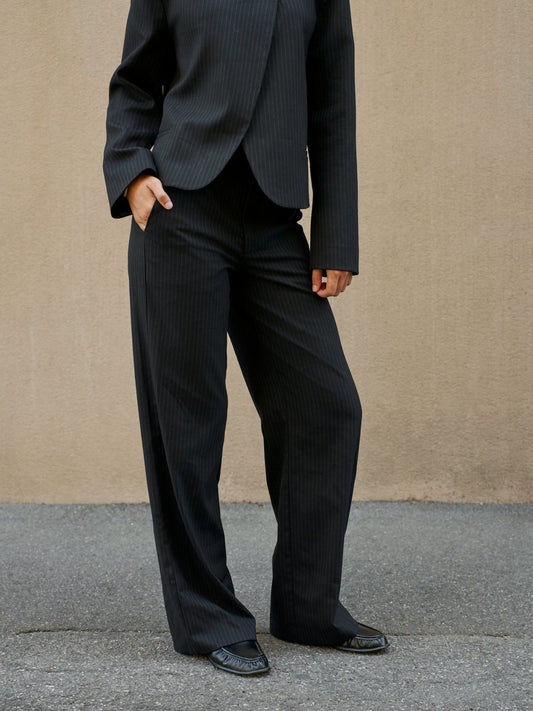 NATHALIE SLIM PINSTRIPE PANTS