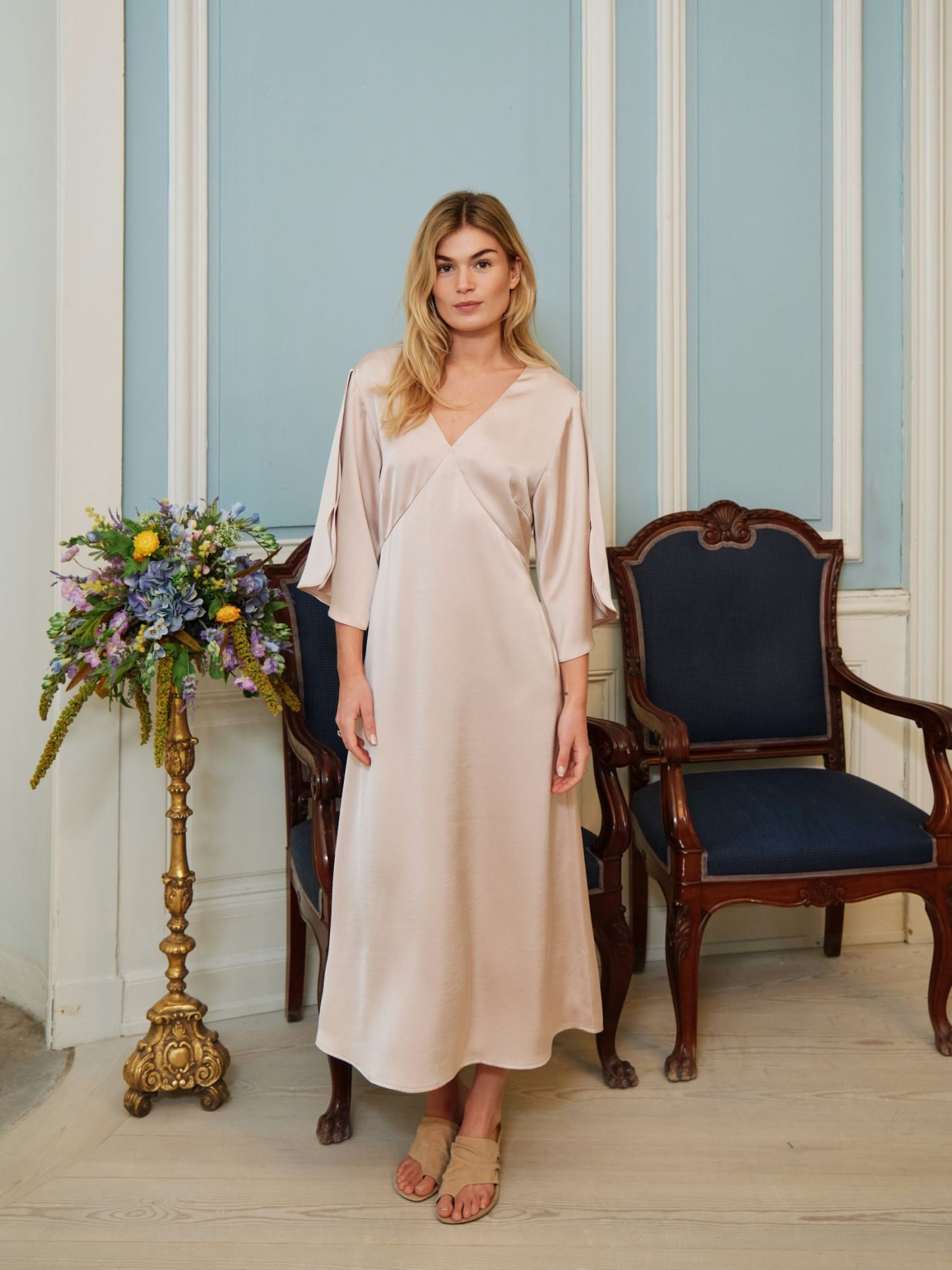 REMARA HEAVY SATEEN DRESS
