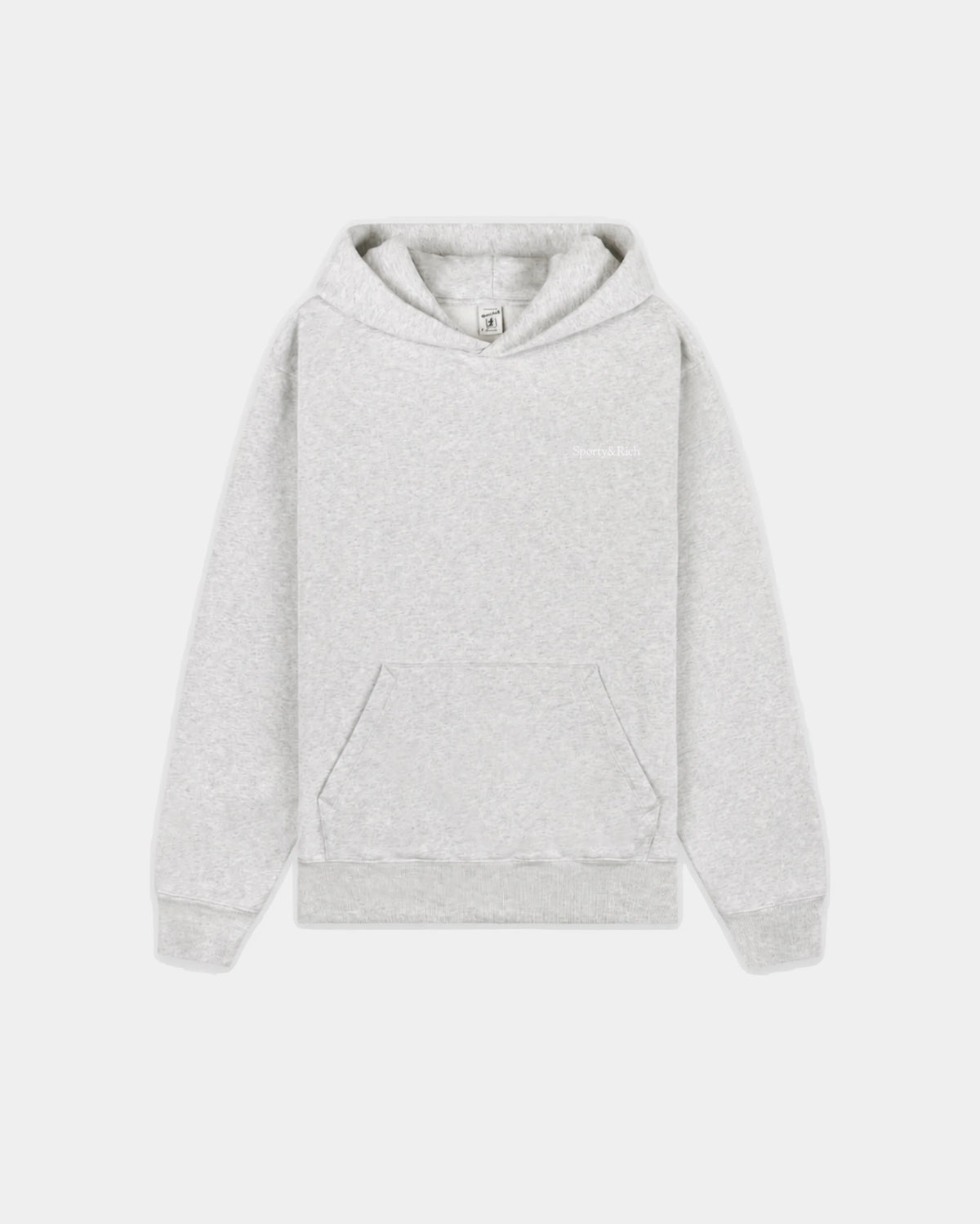 SERIF LOGO EMBROIDED HOODIE