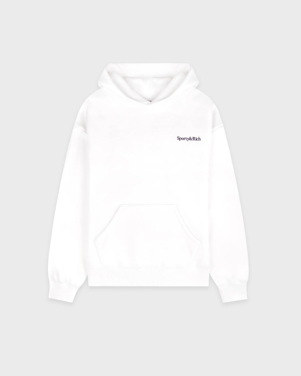 SERIF LOGO EMBROIDED HOODIE