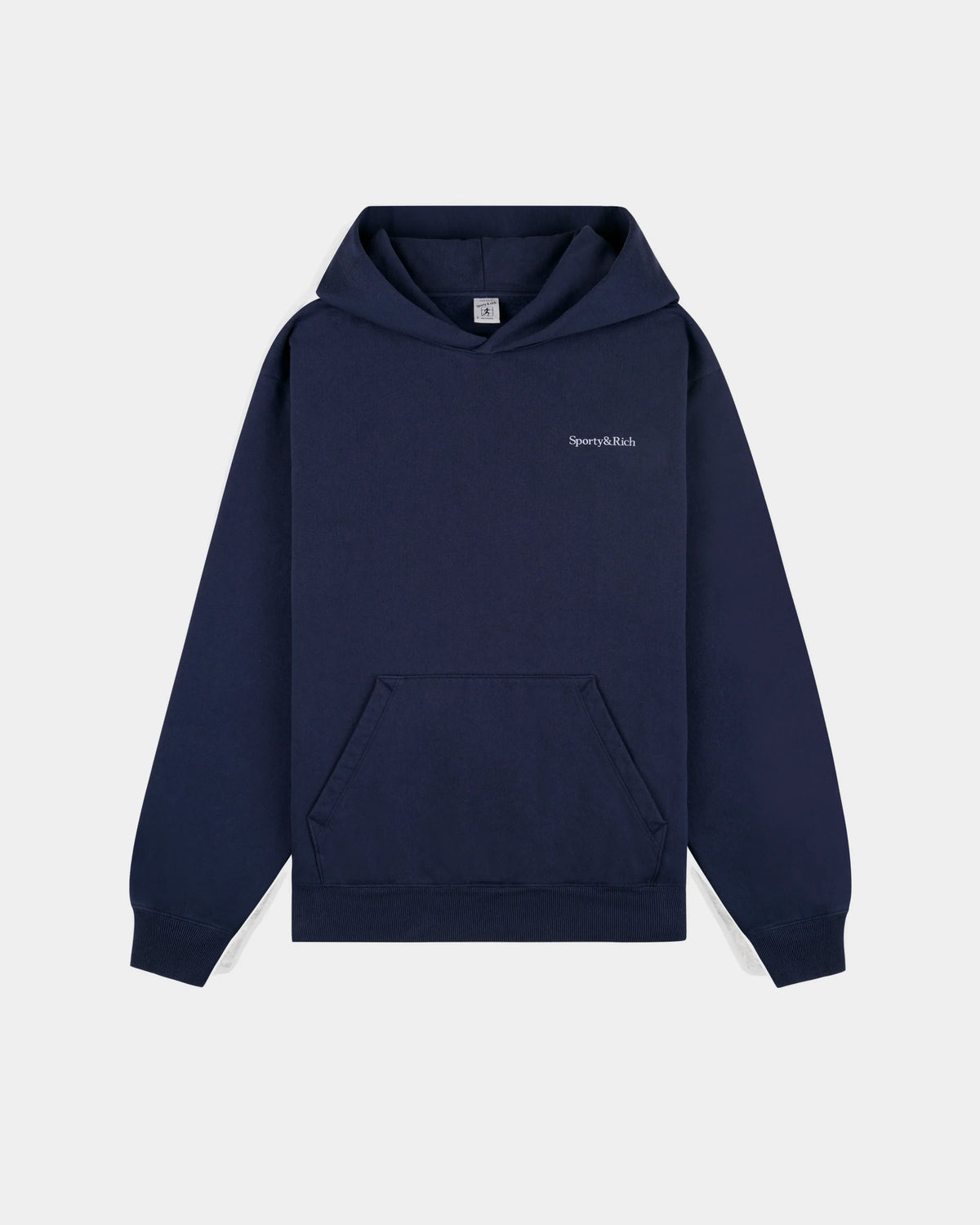 SERIF LOGO EMBROIDED HOODIE