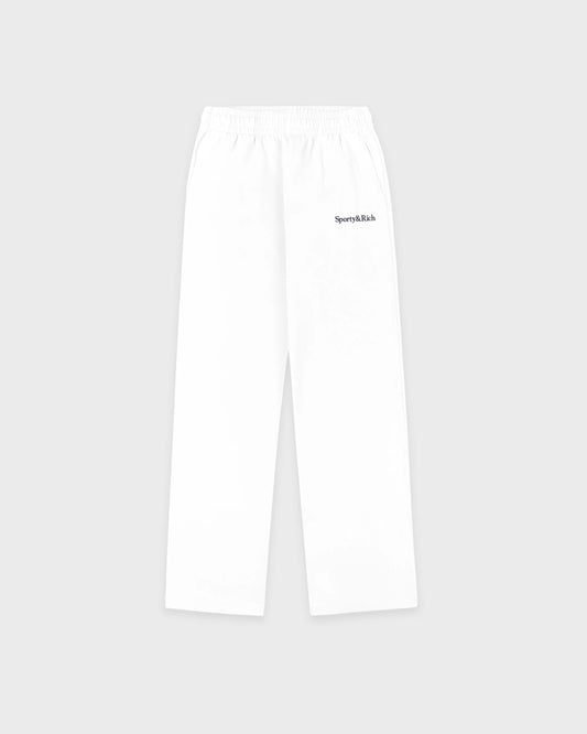 SERIF LOGO EMBROIDED WIDE SWEATPANT