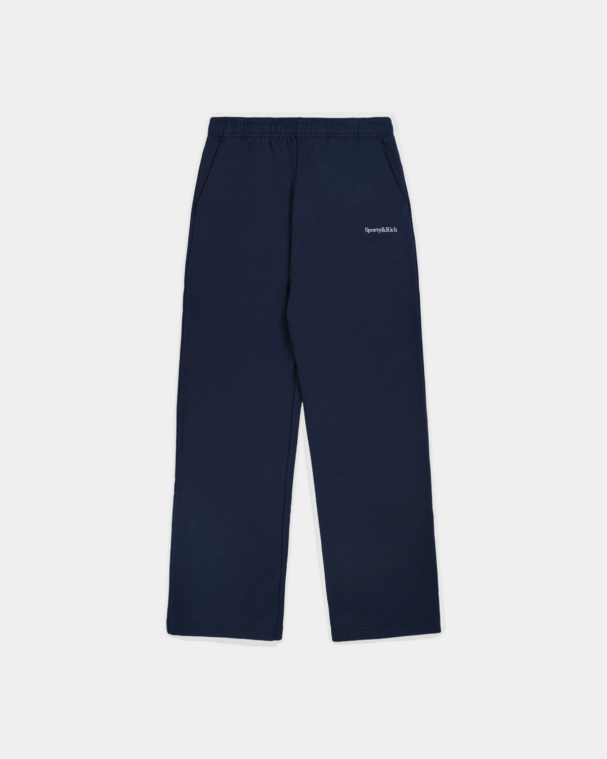 SERIF LOGO EMBROIDED WIDE SWEATPANT