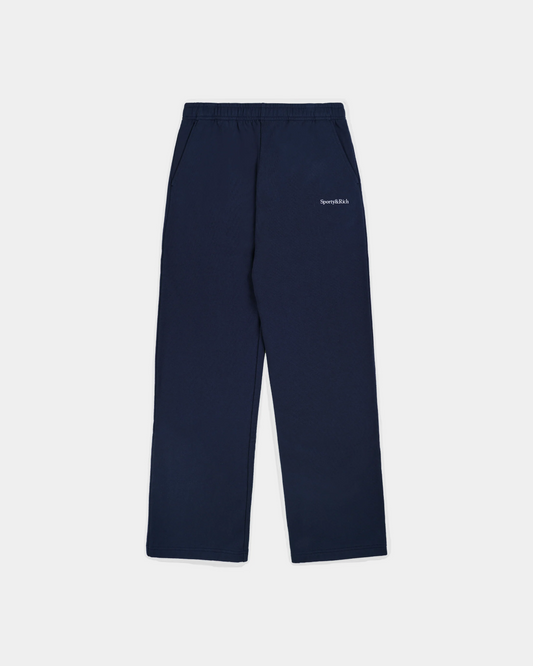 SERIF LOGO EMBROIDED WIDE SWEATPANT