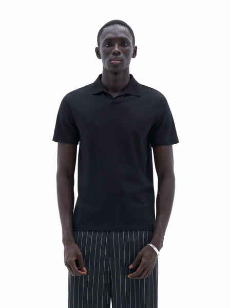 STRETCH COTTON POLO T-SHIRT