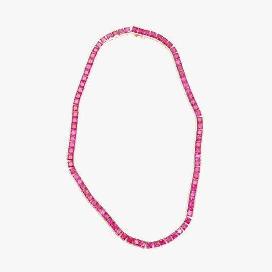 THICK SQUARE TENNIS NECKLACE