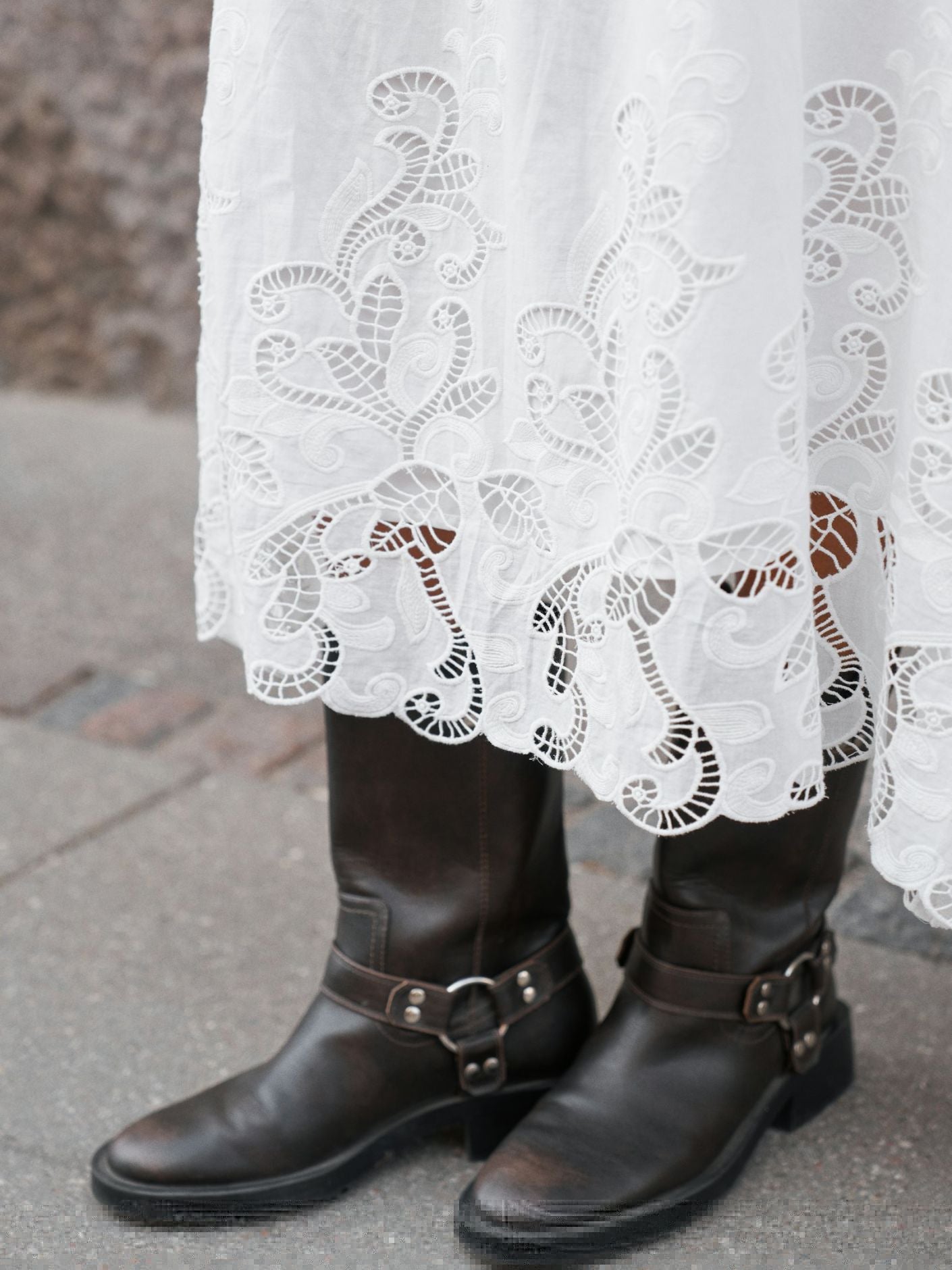 YARA LONG EMB SKIRT